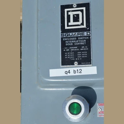 Square D 60 Amp Non-Fusible Disconnect