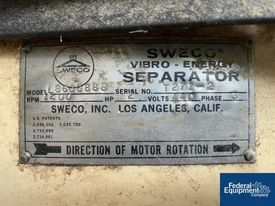 USED SWECO 60" Sweco Screen, S/S, 3 Deck