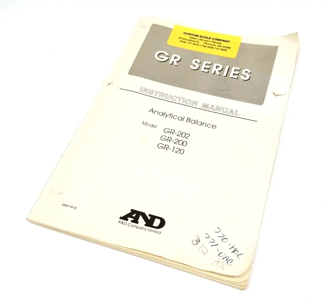 Used A&D Company GR-202, GR-200, GR-120 Test Equipment Manuals Michigan US | Maverick Industrial Sales #1460957