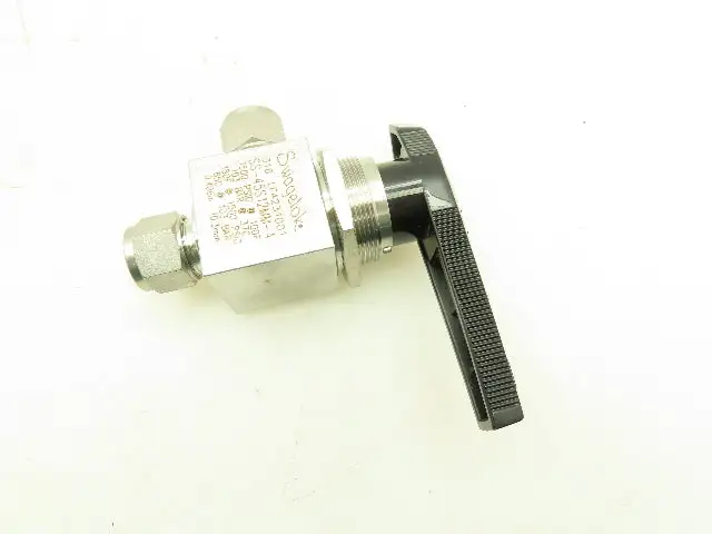 Swagelok SS-45S12MM-A  12mm Tube Fitting Ball Valve 1500PSI 316 Stainless Elbow