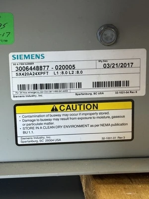 Used Siemens SX420A24XPFT Electrical Boxes California US | Davliegogo LLC #1705606