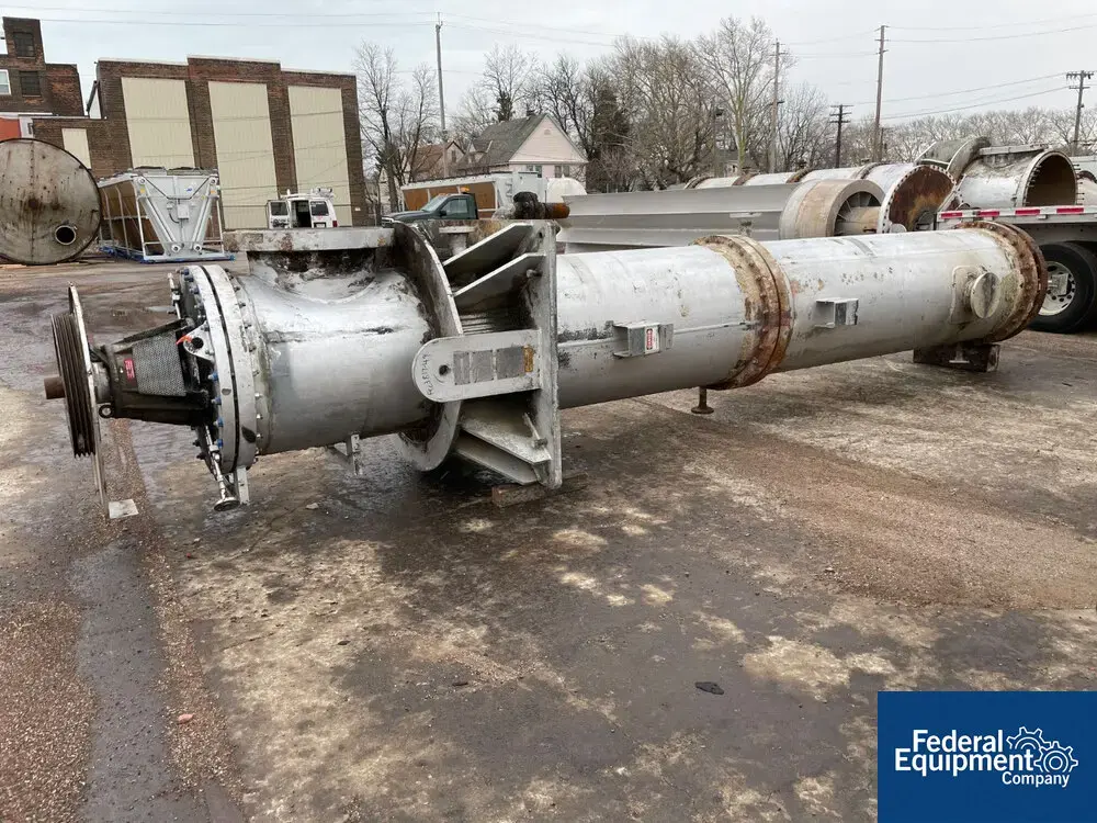 USED Buss ChemTech 150 Sq Ft Buss SMS Thin Film Evaporator, 316L S/S, 32/180#