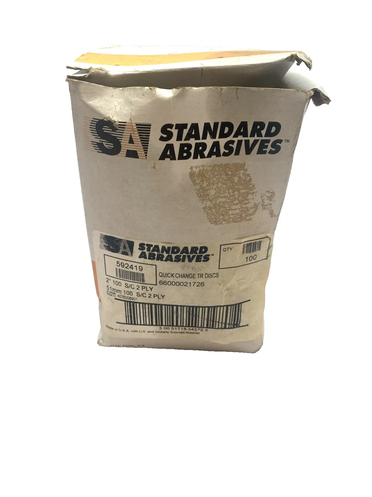 USED STANDARD ABRASIVES ABRASIVE DISC