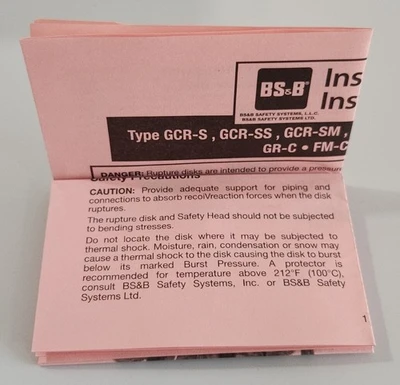 NEW BS&B GCR-SS