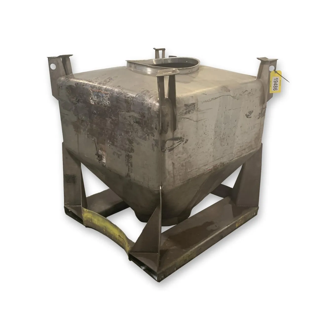 Used 1000 Liter (35 cu. Ft) IBC Matcon Stainless Steel Portable Tote Bin
