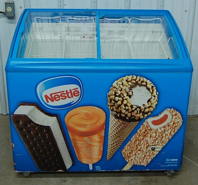 142-0468 AHT RIO S 100 Sliding Top Self Contained Freezer Merchandiser