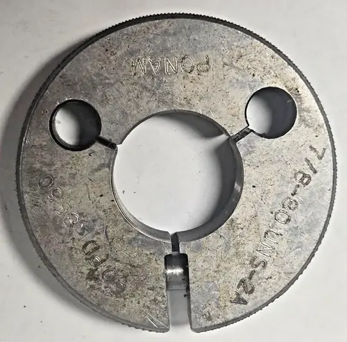 Ponam Gauge BORE RING 7/8-80 UNS-2A GO PD .8660 Thread Plug Gage