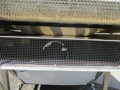 Stainless Steel Washdown Conveyor W/ Plastic Belt and Heater, Plastic Belt damaged and may need to be replaced