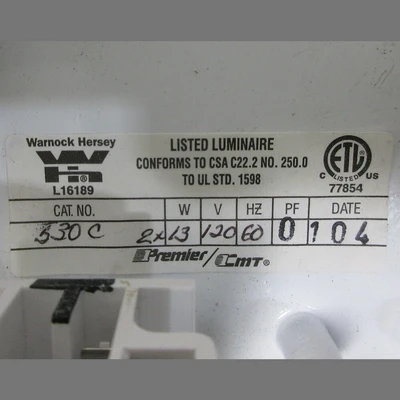 Warnock Hersey Dual 13W Fixture