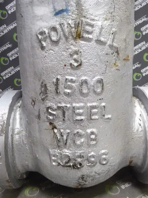 3" Powell Valves Fig. 1303 Bolted Bonnet Gate Valve Class 1500 11303JN6 Used