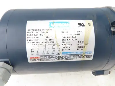Leeson C4T17NC46A Gearmotor 30:1 Boston Gear Reducer 58rpm .5Hp 230/460V 56C LH