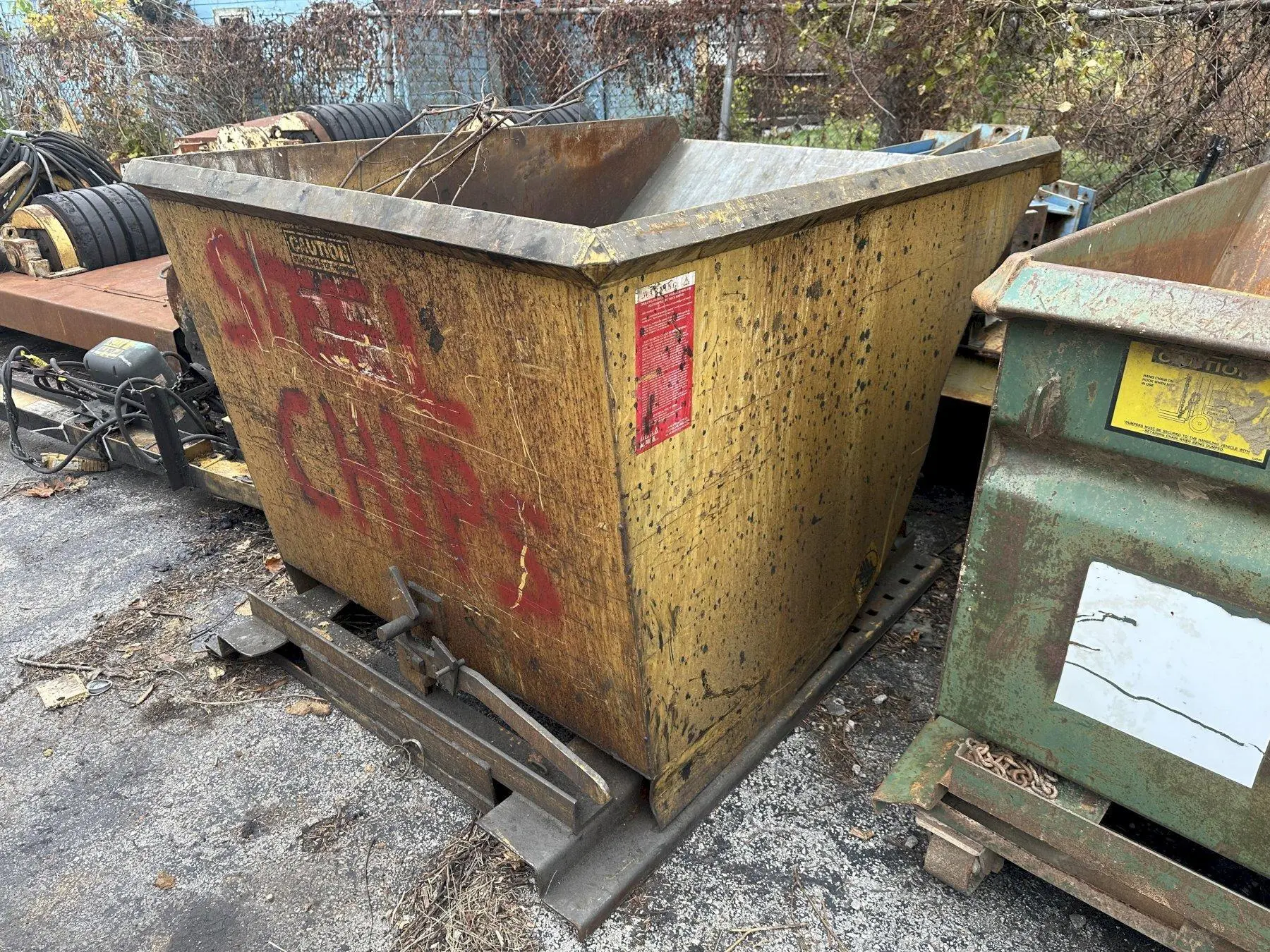 72" X 48" X 42" HIGH APEX SELF DUMPING TILT HOPPER: STOCK #21197