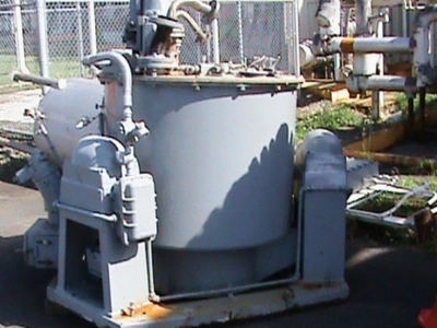 Western States 40 x 24 Quadramatic perforate basket centrifuge, 316SS.