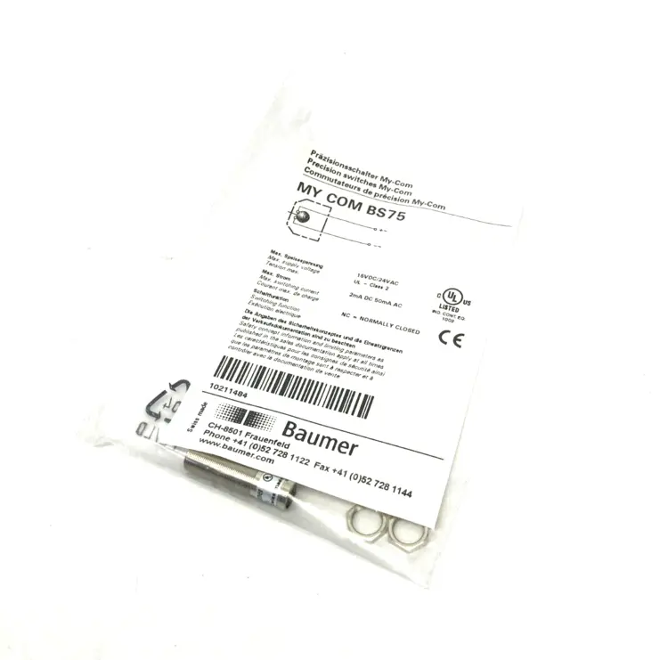 New | in-Stock BAUMER MY-COM PRECISION SWITCH BREAK FUNCTION NC MECHANICAL Relays & Switches | Maverick Industrial Sales #1108369