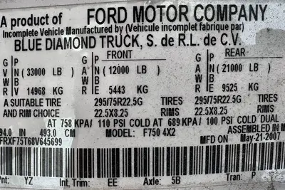 Used 2008 FORD F-750 XL SUPER DUTY Dump trucks New Jersey US | Proxy Equipment #1382961