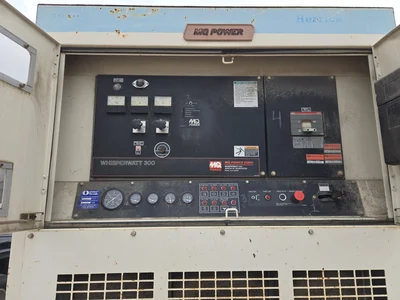 Whisperwatt DF-3300K 3-Phase Diesel AC Generator, 3,346 Hours (Needs Battery)
