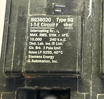 USED ITE BQ3B020