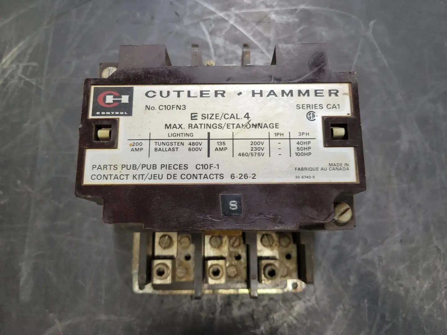 USED CUTLER-HAMMER C10FN3