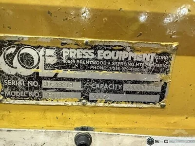USED COE PRESS EQUIPMENT CPR-PO-30072 / CPPS-PO-50072 / CPRF-872