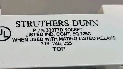 Struthers Dunn 219-DXBPL + 333770D 115V 60HZ Relay w/ Socket Loc4F50