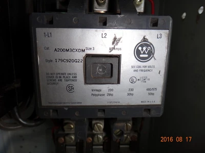 Westinghouse Type W size 3 Motor Control Center