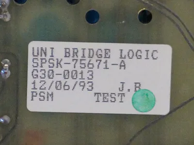 REFURBISHED UNI BRIDGE LOGIC SPSK-75671-A BOARD 1-E-0105-3 G30-0013 SPSK75671A