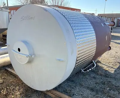 Tank, 1,200 Gallon, 304 S/st, Jkt, Wine Fermentation Tank #S744893