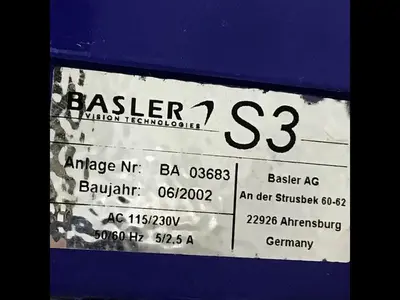 USED BASLER VISION TECHNOLOGIES BA03683