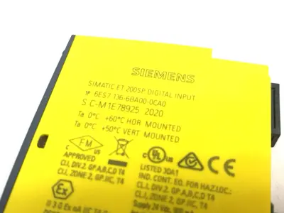 USED SIEMENS SIMATIC ET 200SP DIGITAL INPUT MODULE F-DI 8X 24 V DC