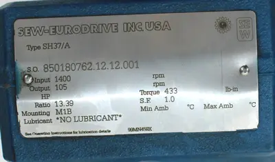 USED SEW-EURODRIVE SH37/A