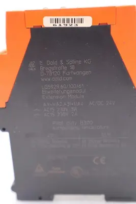 DOLD & SOHNE LG5929 SAFEMASTER SAFETY RELAY STOCK #K-1034A