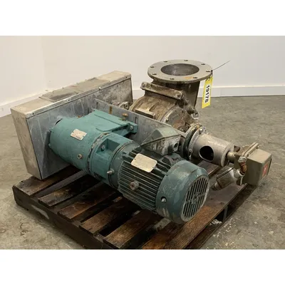 Used 8" dia. Side Entry Flo-tronics Stainless Steel Offset Rotary Feeder Airlock