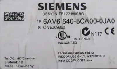 NEW SIEMENS 6AV6640-5CA00-0JA0 TP177 MICRO 6AV66405CA000JA0