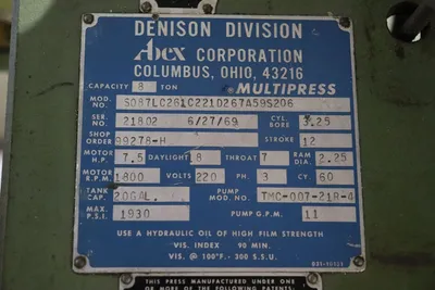 USED DENISON S087LC261C221D267A59S206