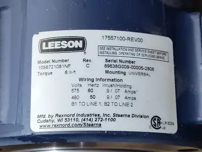 New | in-Stock LEESON 1056721081NF Motors (misc) British Columbia CA | Lenmark #246304