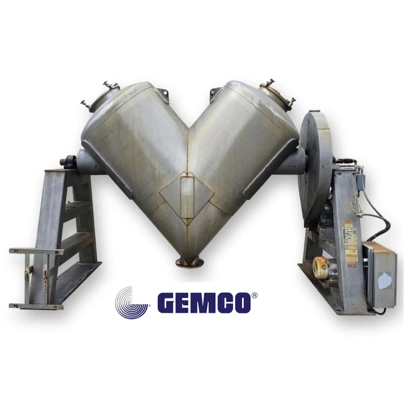 Used Stainless Steel 75 Cubic Foot Gemco V-Shape Vacuum Cone Tumble Blender