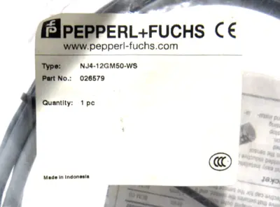 NEW PEPPERL+FUCHS NJ4-12GM50-WS INDUCTIVE SENSOR 026579 NJ412GM50WS