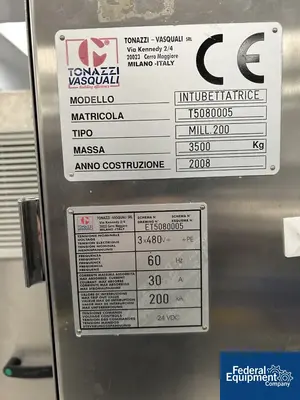 USED Tonazzi Vasquali Tonazzi Vasqauli Millennium Tube Filler, Model MILL.200
