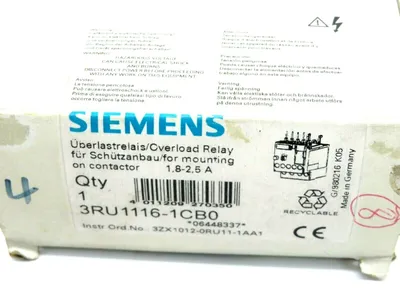 NEW SIEMENS 3RU1116-1CB0 OVERLOAD RELAY 3RU11161CB0