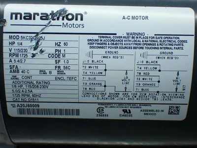 USED MARATHON MOTORS 5KC32G125J