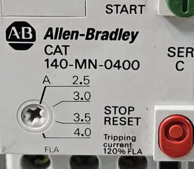 Allen-Bradley 140-MN-0400 Motor Starter. loc4D25
