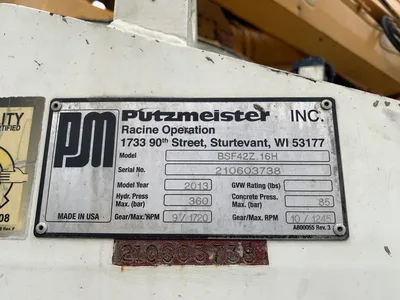Used 2014 PUTZMEISTER BSF42Z.16H Concrete Pumps Colorado US | Concrete Pump Depot #1394002