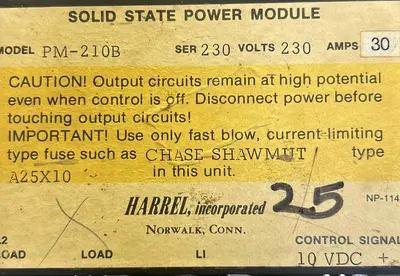 Used HARREL PM-210B AC Drive Power Modules Ohio US | Surplus Asset Holdings #1246419