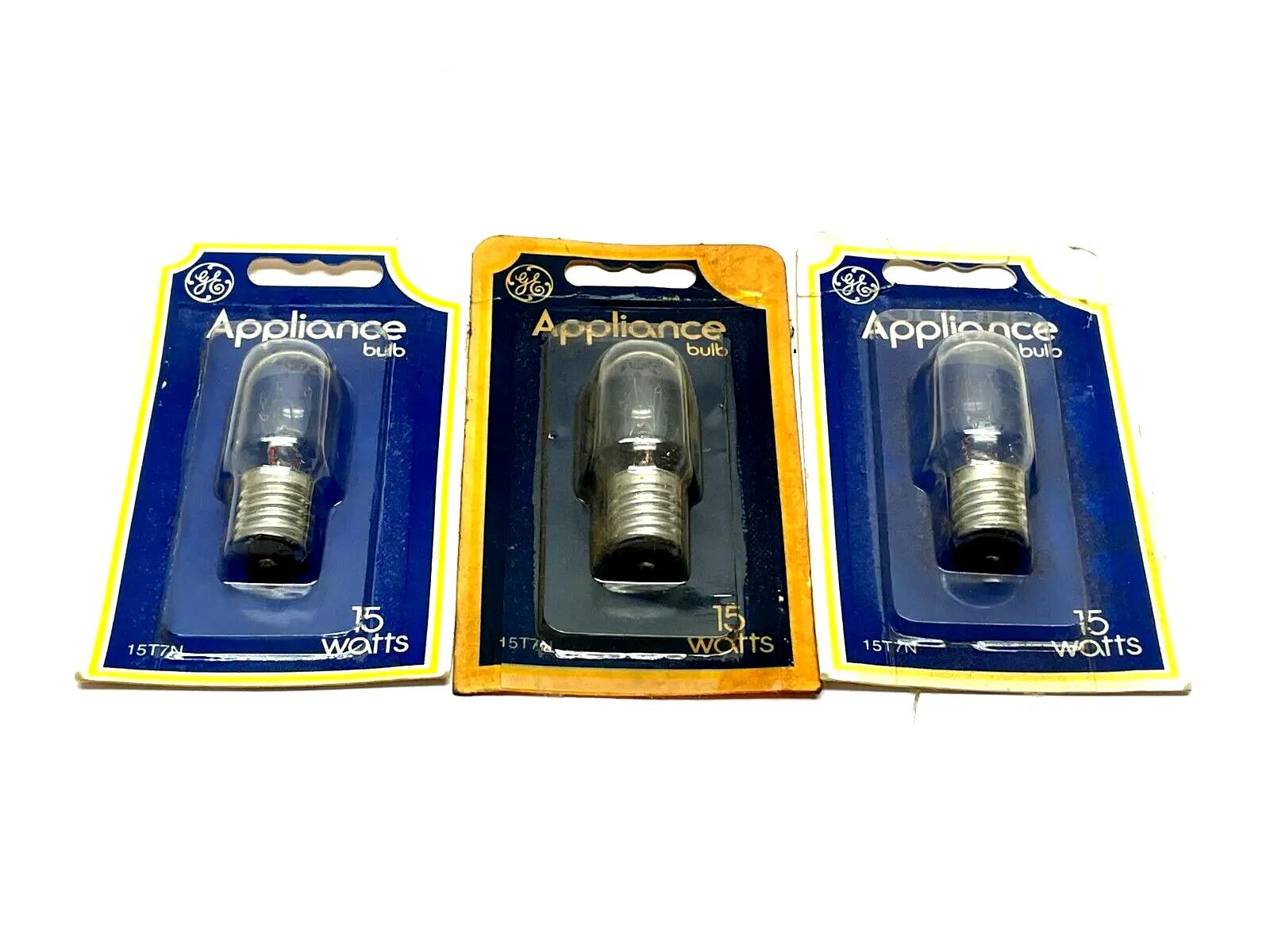 15T7N | General Electric  Appliance Lightbulb 15W 115-125V LOT OF 3 - New