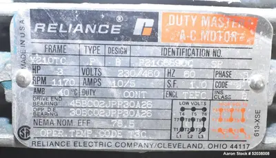 Used Union Process 1-SDG Attritor - 3 HP XP Motor, 3/230/460V