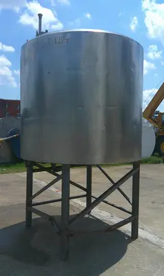 SPC9284  Tank 800 gallon vertical tank, Stainless Steel, convex
