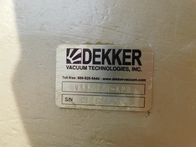 Used DEKKER _UNKNOWN_ Vacuum Pumps Ohio US | Equipment Recovery Corp. #1329746