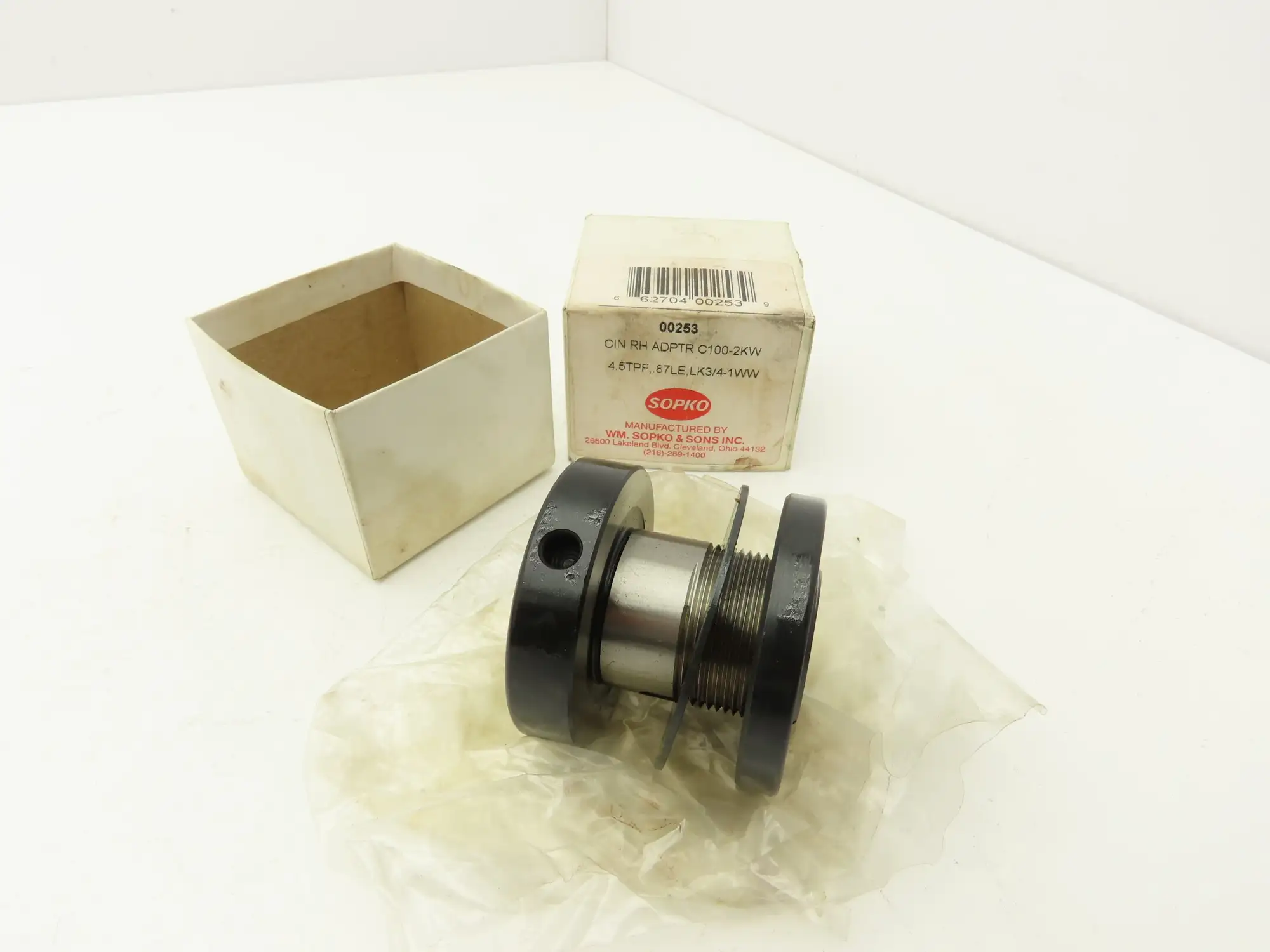 Sopko C100-2KW Cincinnati RH Adapter For 1.250" ID Grinding Wheel 2" OAL