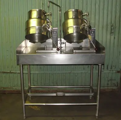 SPC4012  Kettle 2.5 gallon Groen hemispherical bottom kettle, 50 psi @ 300° F psi jacket rating, 316 SS