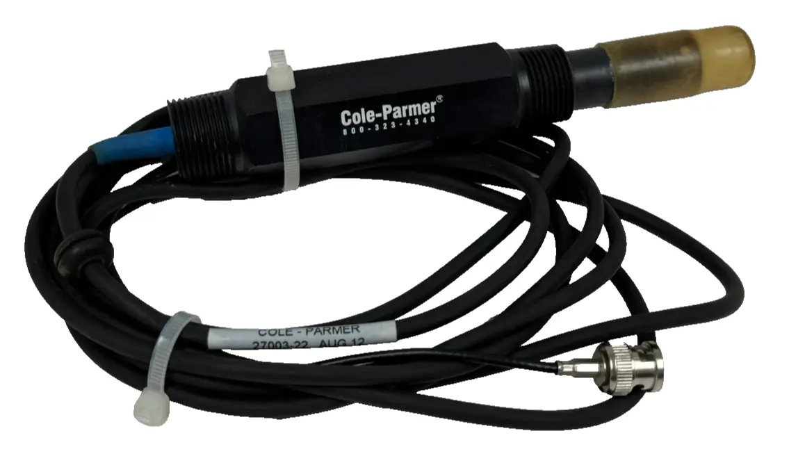 NEW COLE-PARMER 27003-22 pH ELECTRODE PROBE FLAT RYTON W/ATC